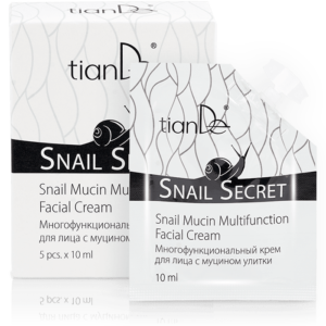 Многофункционален крем за лице със секрет от охлюви Snail Secret, 5 х 10 мл